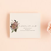 "Peonies & Sage" - Savvy Wedding Invitations in Fawn by Susan Moyal - FREE Recipient Addressing