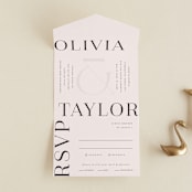 "Eclectic" - Savvy Wedding Invitations in Dusty Rose by Vera Lim - Front Open