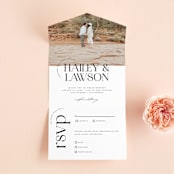 "Photographie" - Savvy Wedding Invitations in Noir by Christie Garcia - Front Open
