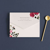 "Rose Garden" - Savvy Wedding Invitations in Magenta by Leah Bisch - Closed