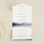 "Stillness" - Savvy Wedding Invitations in Horizon by Sumak Studio - Front Open