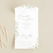 "Brynn" - Savvy Wedding Invitations in Toffee by Everett Paper Goods - Front Open