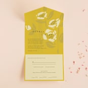 "Sophia" - Savvy Wedding Invitations in Sunshine by Ani Somi - Front Open