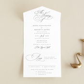 "scamorza" - Savvy Wedding Invitations in Pearl by chocomocacino - Front Open