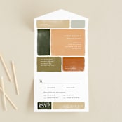 "Concord" - Savvy Wedding Invitations in Moss by Robert and Stella - Front Open