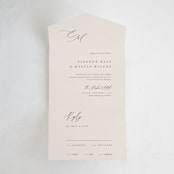 "Corner" - Savvy Wedding Invitations in Linen by Kelly Schmidt - Front Open