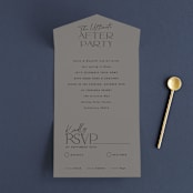 "The Ultimate After Party" - Savvy Wedding Invitations in Fog by Becky Nimoy - Front Open