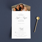 "Simply Classic" - Savvy Wedding Invitations in Ebony by Laura Hamm - Front Open