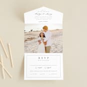 "Minimalist Photo" - Savvy Wedding Invitations in Ivory by Nicole Walsh - Front Open