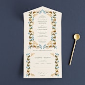 "Flutter" - Savvy Wedding Invitations in Sunset by Jen Owens - Front Open