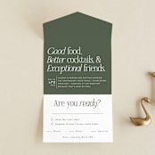 "Highlights" - Savvy Wedding Invitations in Forest by Jackie Crawford - Front Open