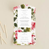 "Wild Roses" - Savvy Wedding Invitations in Bush by Sumak Studio - Front Open