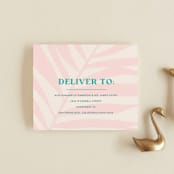 "The Palm" - Savvy Wedding Invitations in Flamingo by Pixel and Hank - FREE Recipient Addressing