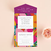 "To the max" - Savvy Wedding Invitations in Garden by Inkblot Design - Front Open