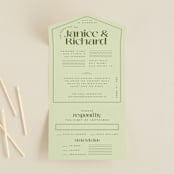 "News!" - Savvy Wedding Invitations in Kiwi by Claudia Orengo - Front Open