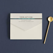 "Spectrum" - Savvy Wedding Invitations in Teal by Heather Schertzer - Closed