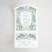 "Going to the Chapel" - Savvy Wedding Invitations in Meadow by Paper Sun Studio - Front Open
