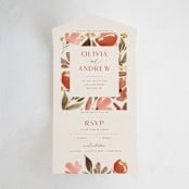"Giardino" - Savvy Wedding Invitations in Saffron by Vera Lim - Front Open