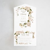 "Felicity" - Savvy Wedding Invitations in Pearl by Leah Bisch - Front Open