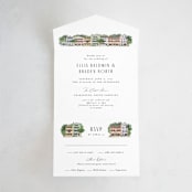 "East Bay street" - Savvy Wedding Invitations in Lily by Jennifer Wick - Front Open