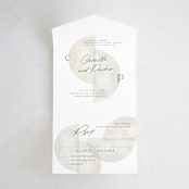 "Camille" - Savvy Wedding Invitations in Stone by Jackie Crawford - Front Open