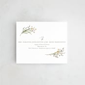 "delicate buds" - Savvy Wedding Invitations in Olive by Jennifer Wick - FREE Recipient Addressing