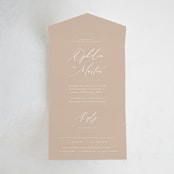 "Ophelia" - Savvy Wedding Invitations in Dusty Rose by Kelly Schmidt - Front Open