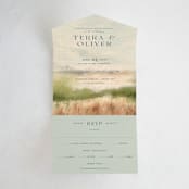 "Bluestem Fields" - Savvy Wedding Invitations in Meadow by Holly Whitcomb - Front Open