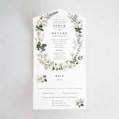 "Lilac Bloom" - Savvy Wedding Invitations in Opal by Susan Moyal - Front Open