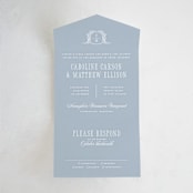 "Hartford" - Savvy Wedding Invitations in Powder by Erin L. Wilson - Front Open
