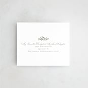 "Foliage Crest" - Savvy Wedding Invitations in Sky by Everett Paper Goods - FREE Recipient Addressing