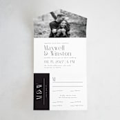 "Wedding Editorial" - Savvy Wedding Invitations in Tuxedo by Ana de Sousa - Front Open