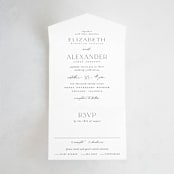"Grande" - Savvy Wedding Invitations in Cotton by Carolyn Nicks - Front Open