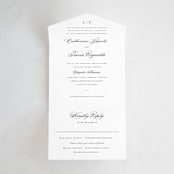 "Classically Elegant" - Savvy Wedding Invitations in Snow by Brandy Folse - Front Open
