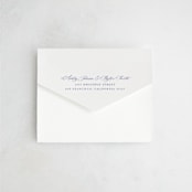 "watercolor flowers crest" - Savvy Wedding Invitations in Dusty Blue by Cass Loh - Closed