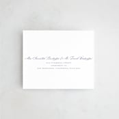 "watercolor flowers crest" - Savvy Wedding Invitations in Dusty Blue by Cass Loh - FREE Recipient Addressing
