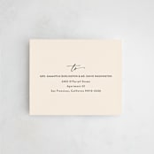 "Script and Monogram" - Savvy Wedding Invitations in Sand by Carolyn MacLaren - FREE Recipient Addressing