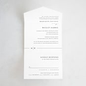 "Align" - Savvy Wedding Invitations in Cotton by Jennifer Postorino - Front Open