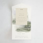 "Hillside" - Savvy Wedding Invitations in Moss by Hannah Williams - Front Open