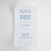 "Riviera" - Savvy Wedding Invitations in Ocean by Kelly Schmidt - Front Open