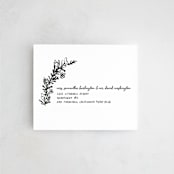"Botanical Crest" - Savvy Wedding Invitations in Ink by Kelly Watkins - FREE Recipient Addressing