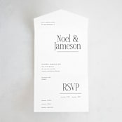 "Modern Space" - Savvy Wedding Invitations in Cloud by Ashlee Townsend - Front Open