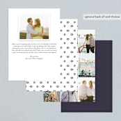 "Oh Joy" - Wedding Announcements in Eggplant by Stacey Meacham - Back of Card Options