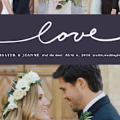 "Oh Joy" - Wedding Announcements in Eggplant by Stacey Meacham - Detail
