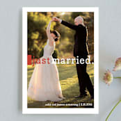 "Be Joyful" - Wedding Announcements in Crimson by Snow and Ivy - Front