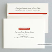 "Be Joyful" - Wedding Announcements in Crimson by Snow and Ivy - FREE Recipient Addressing