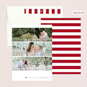 "Clean Merry Wishes" - Wedding Announcements in Burgundy by Susie Allen - Assembled