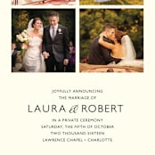 "Moments Captured" - Wedding Announcements in Ivory by Carrie Eckert - Detail