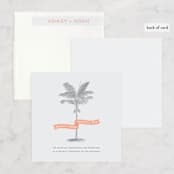 "Palm" - Wedding Announcements in Salmon by Lauren Chism - Assembled