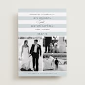 "Striped Gallery" - Wedding Announcements in Overcast Blue by Jill Means - Front